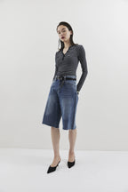 Bermuda denim pants