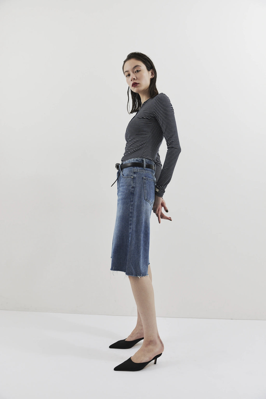 Bermuda denim pants