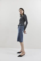 Bermuda denim pants