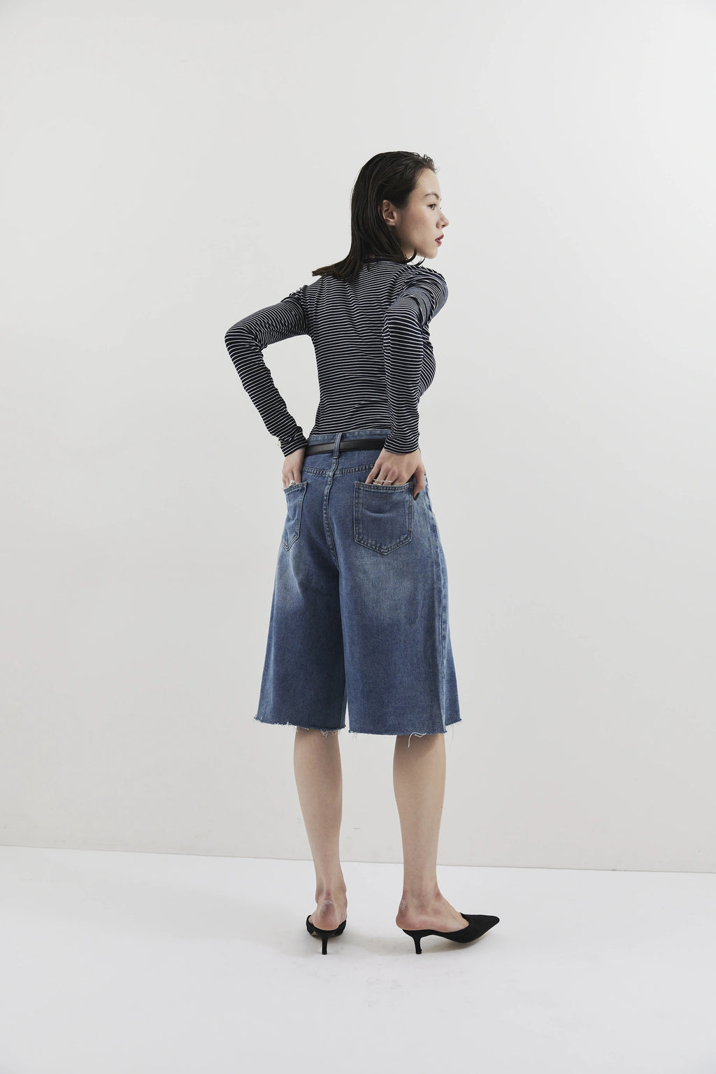 Bermuda denim pants
