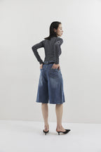 Bermuda denim pants
