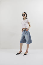 Bermuda denim pants