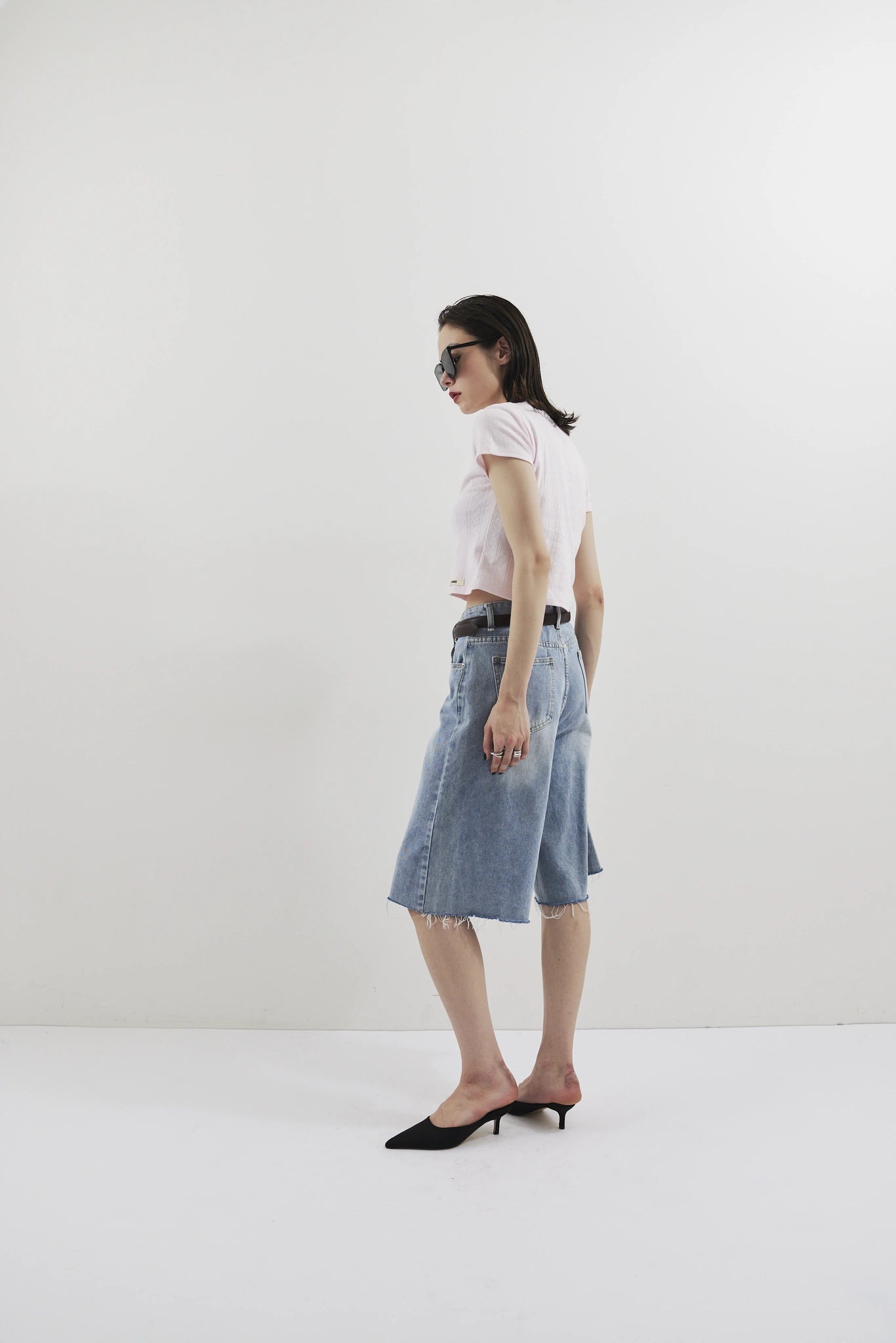 Bermuda denim pants