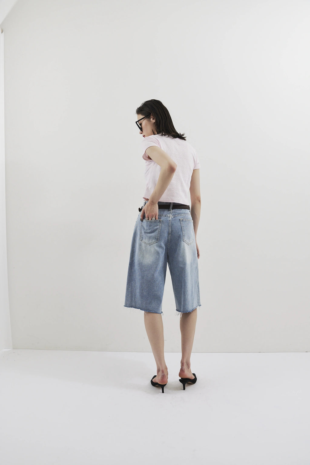 Bermuda denim pants