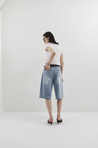 Bermuda denim pants
