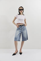 Bermuda denim pants