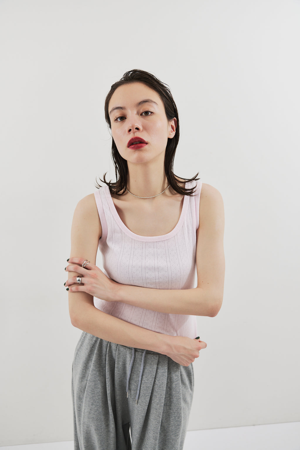 Eyelet tank top