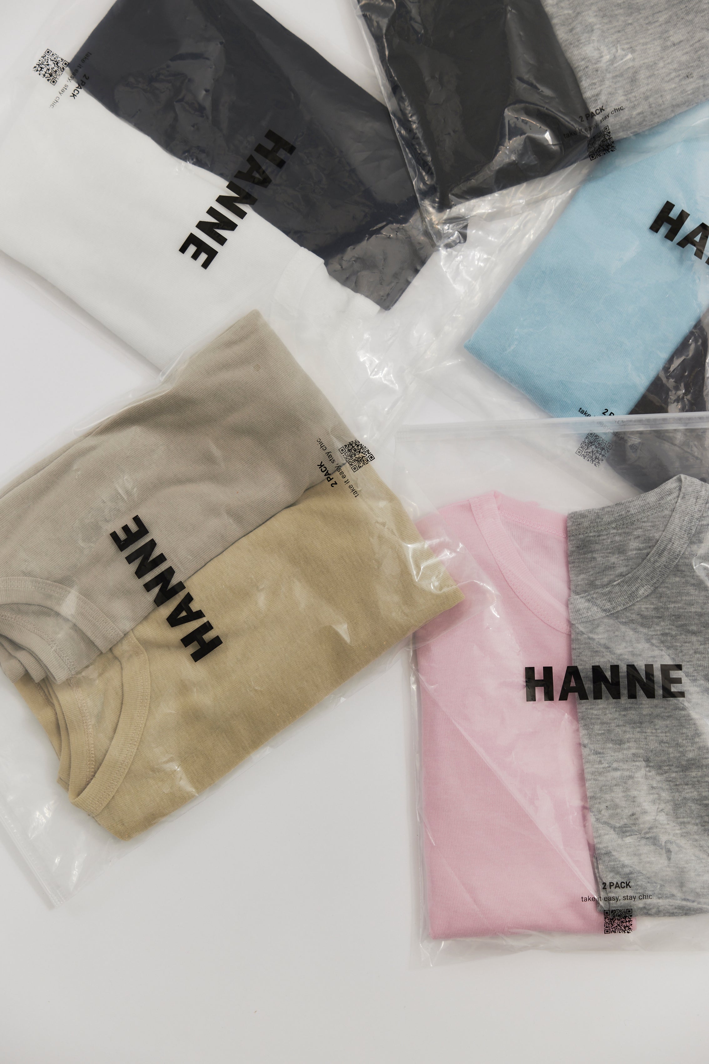 2PACK Sheer half sleeve TEE