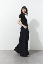 Tucked wide pants