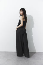Tucked wide pants