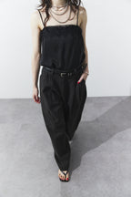 Tucked wide pants