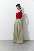 Tucked wide pants