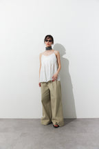 Embroidered cotton cami