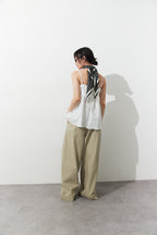 Embroidered cotton cami