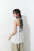 Embroidered cotton cami