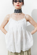 Embroidered cotton cami