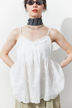 Embroidered cotton cami