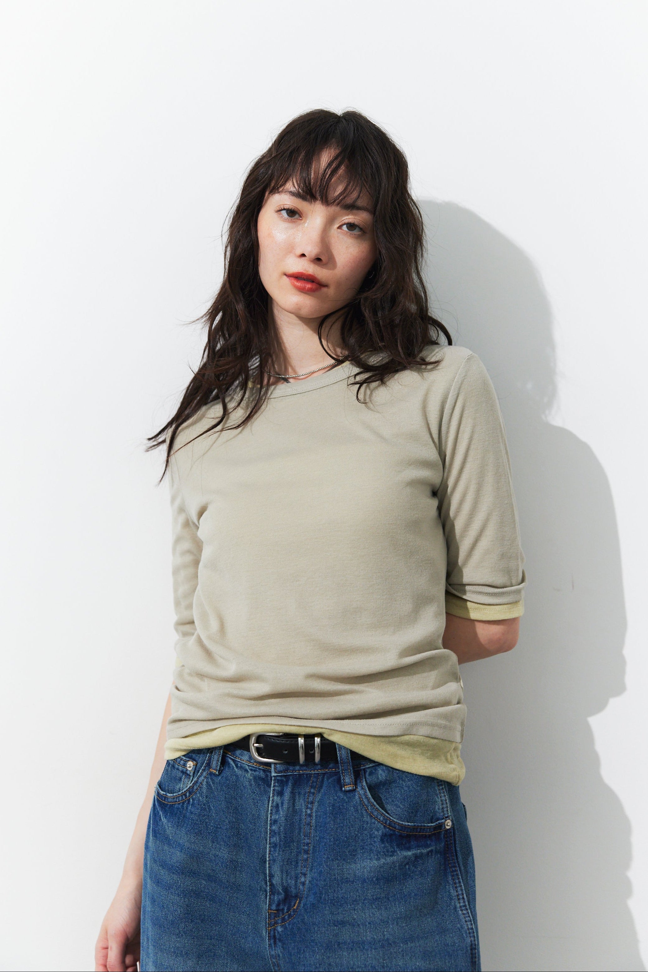 2PACK Sheer half sleeve TEE