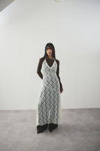 Halter neck lace dress