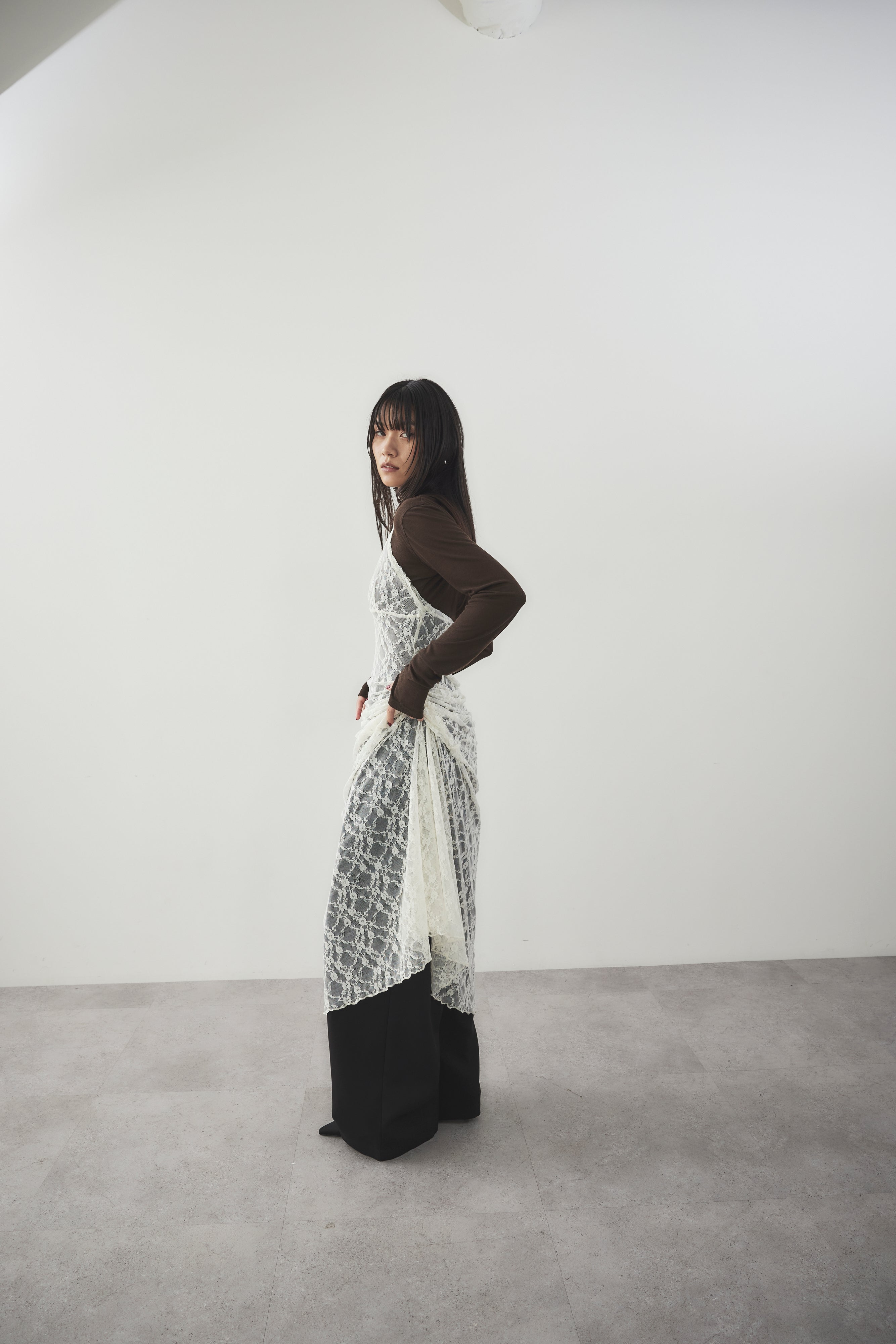 Halter neck lace dress