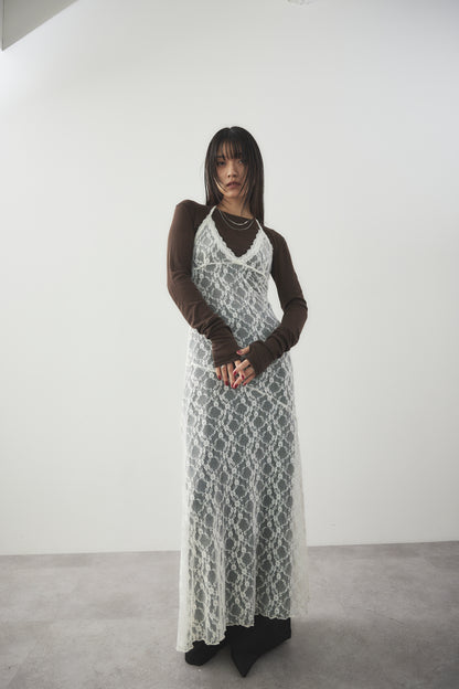 Halter neck lace dress