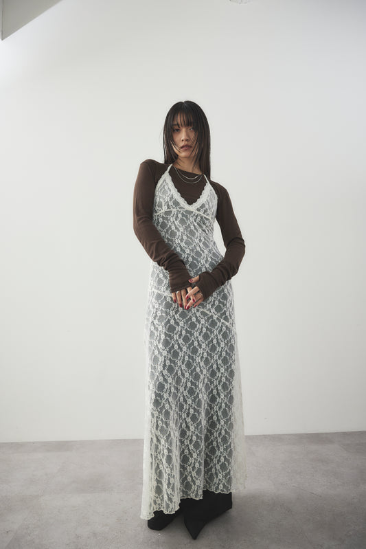 Halter neck lace dress