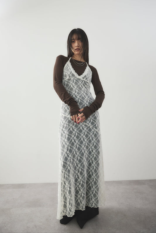 Halter neck lace dress