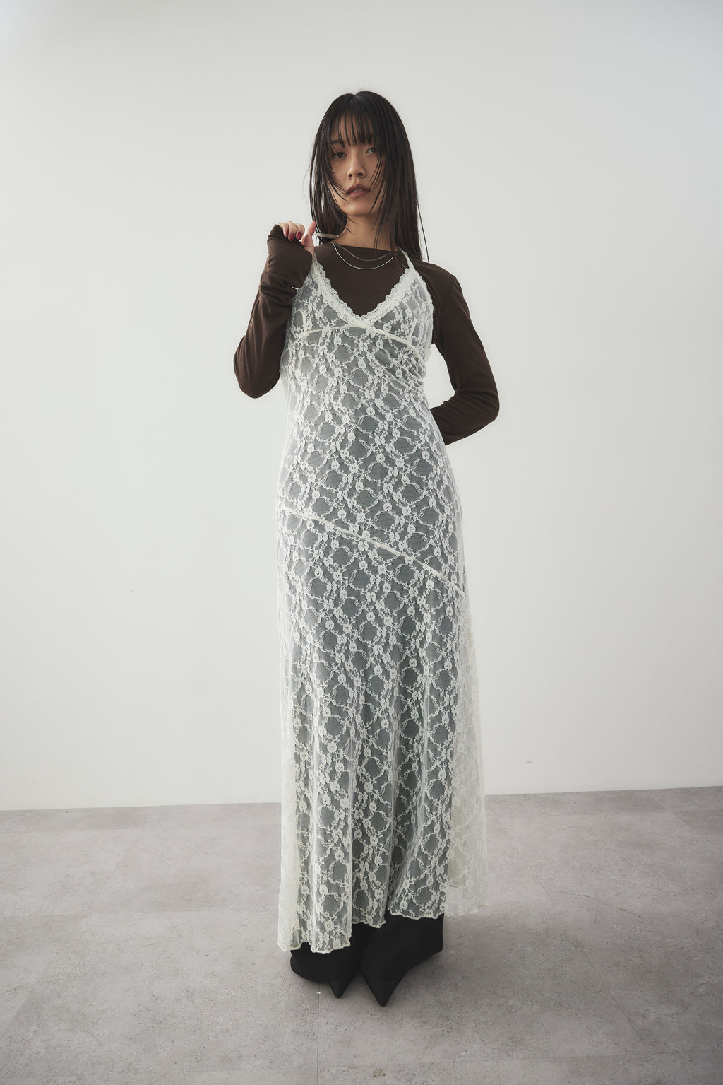 Halter neck lace dress