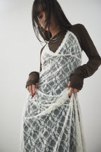 Halter neck lace dress