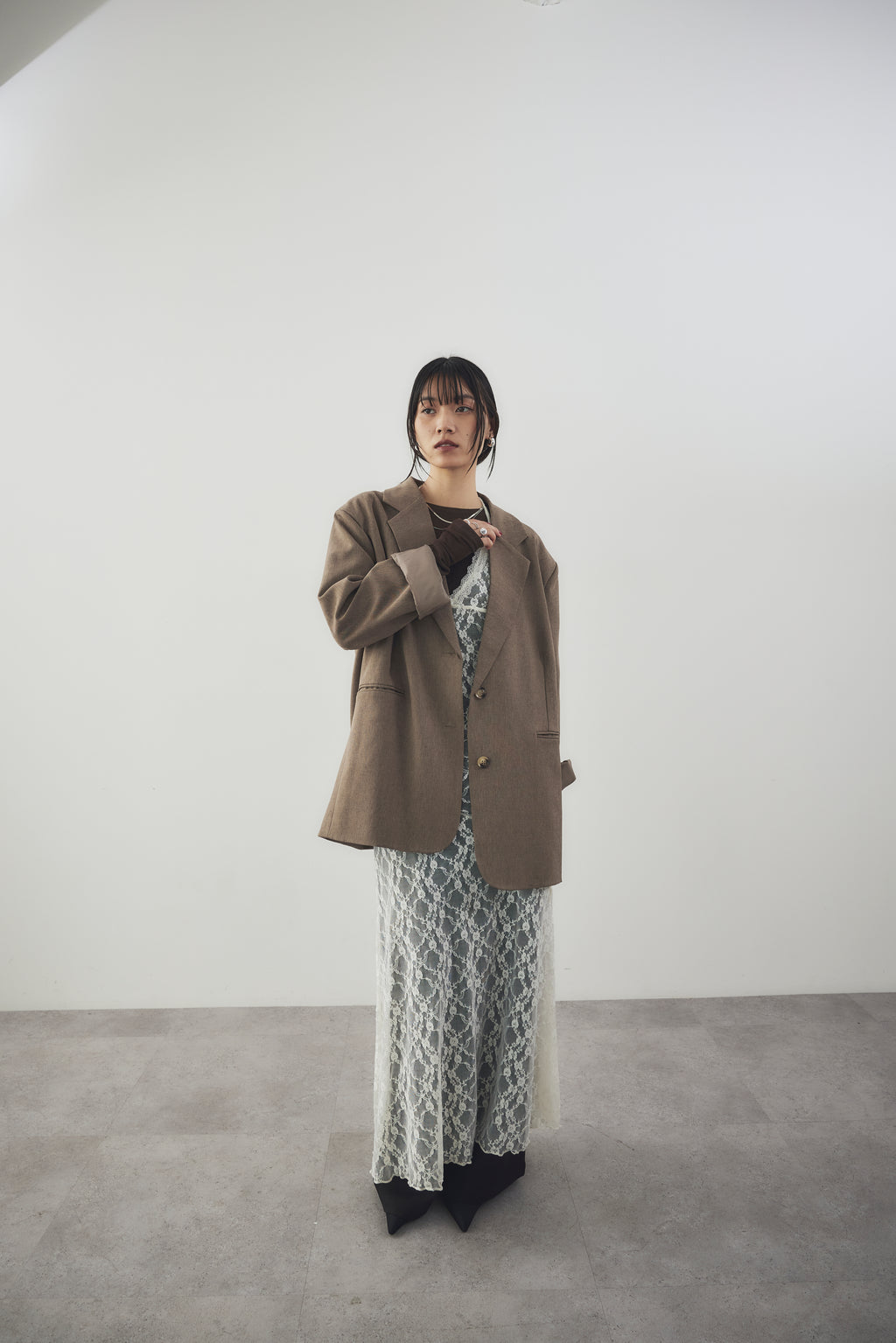 Halter neck lace dress