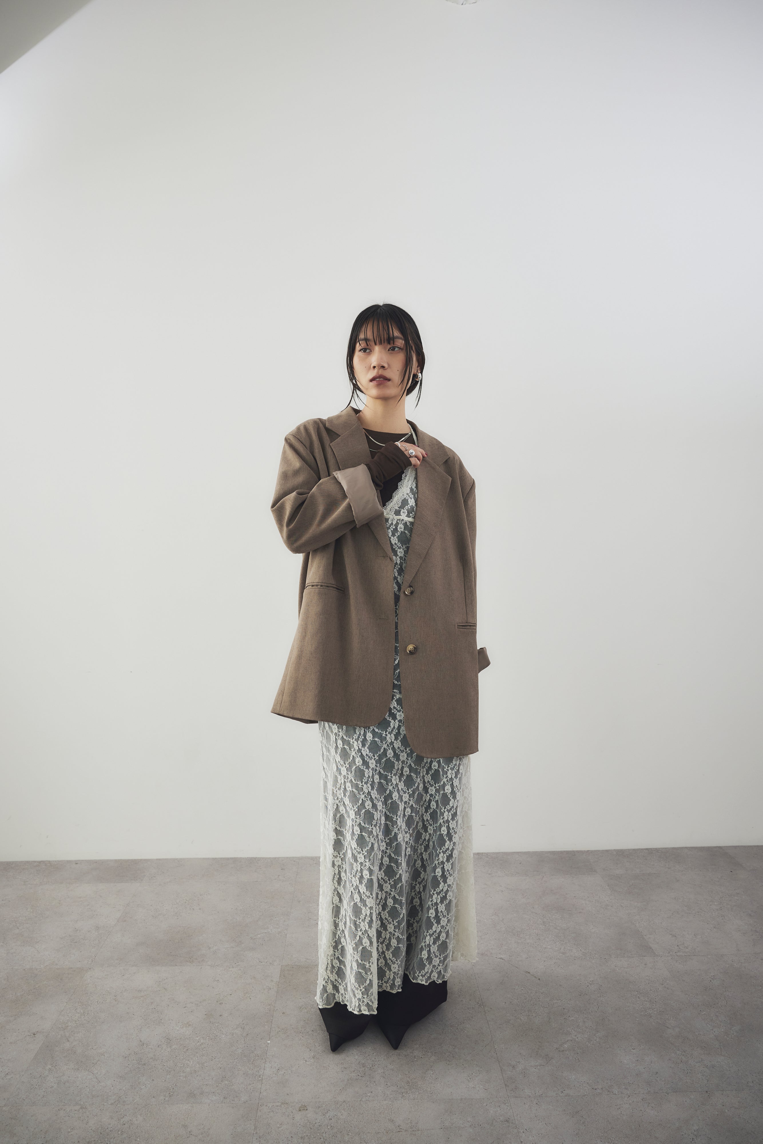 Halter neck lace dress