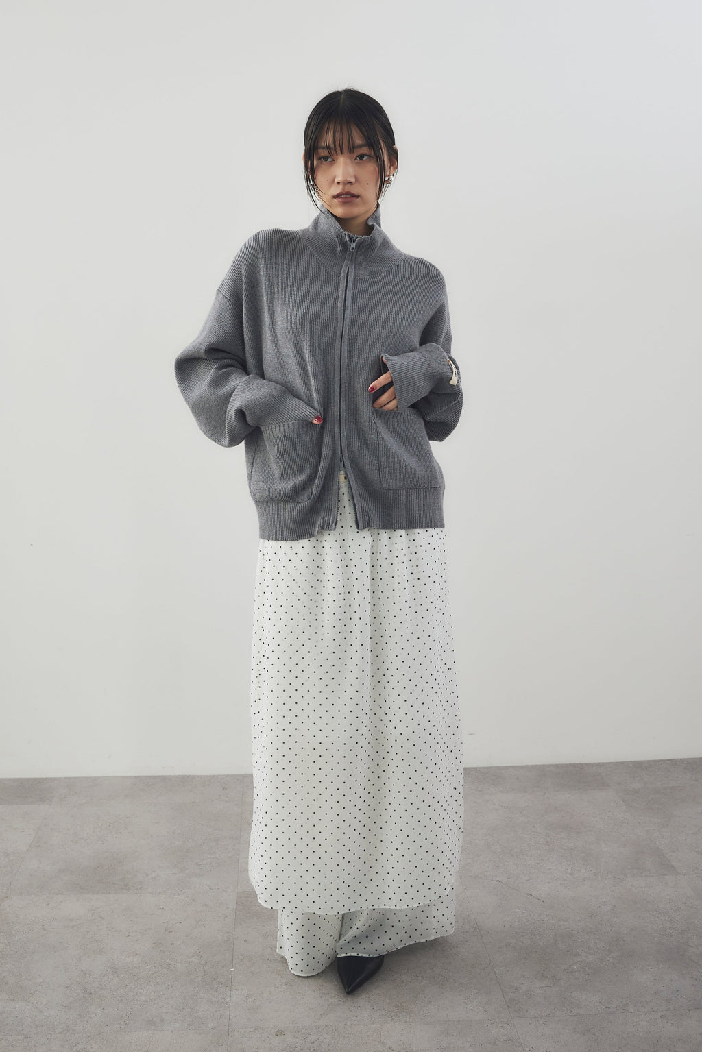 Sheer dot layered pants