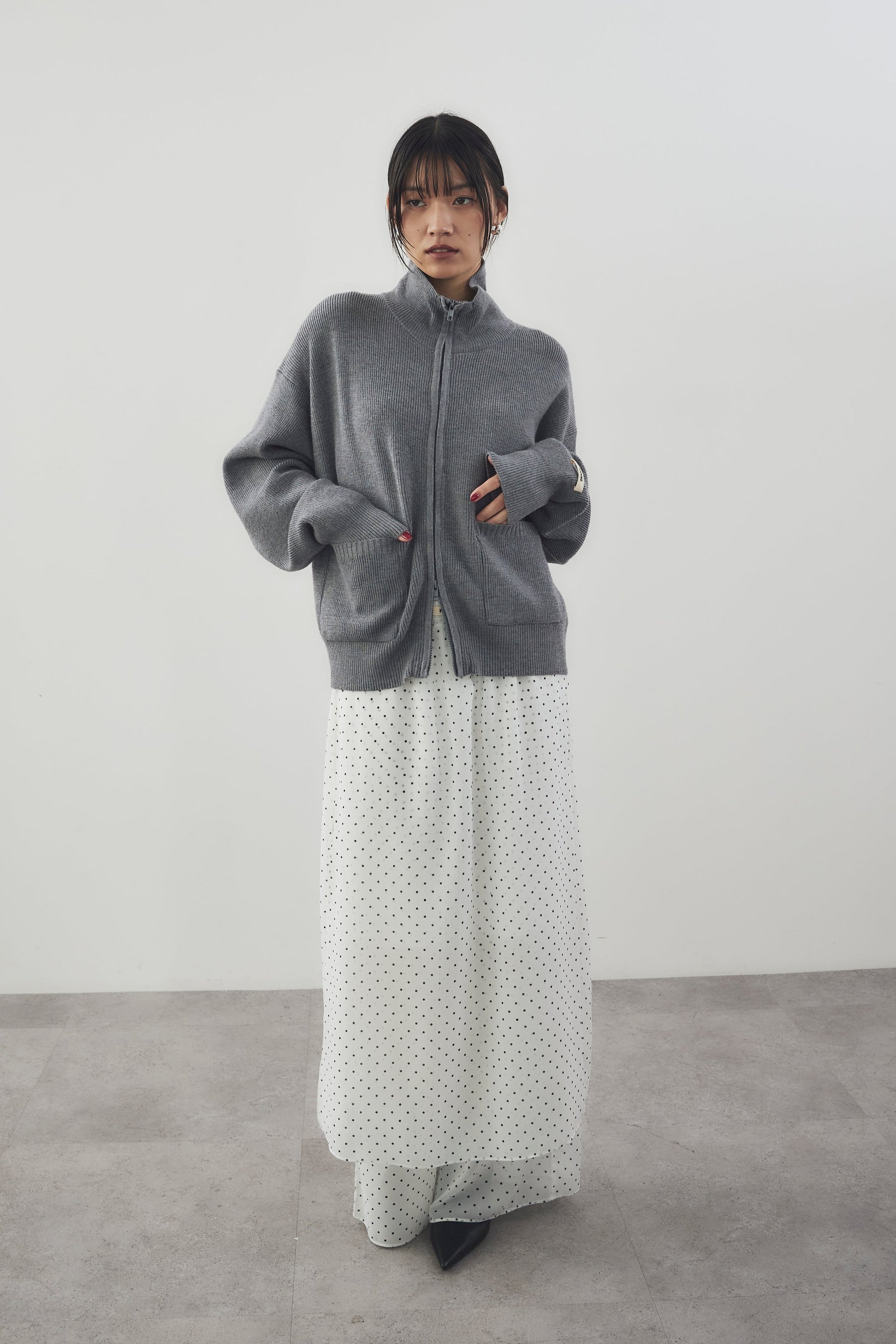 Sheer dot layered pants