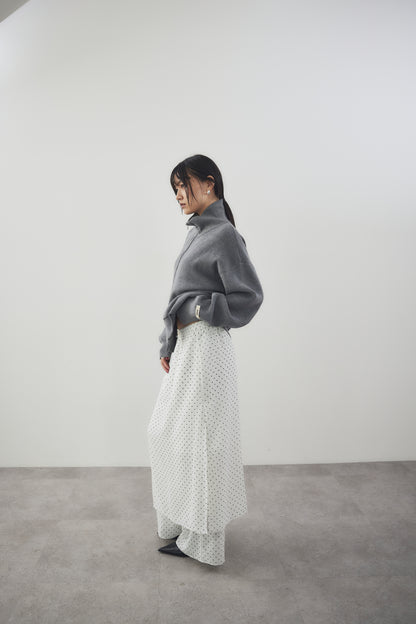 Sheer dot layered pants