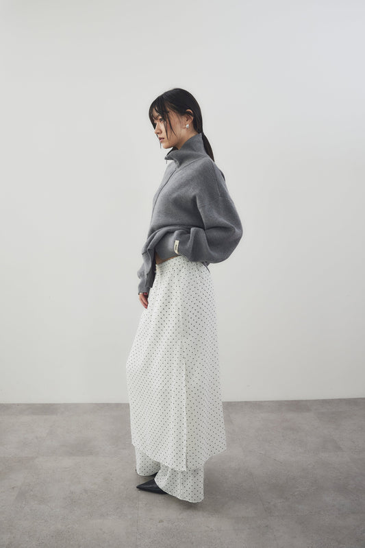 Sheer dot layered pants