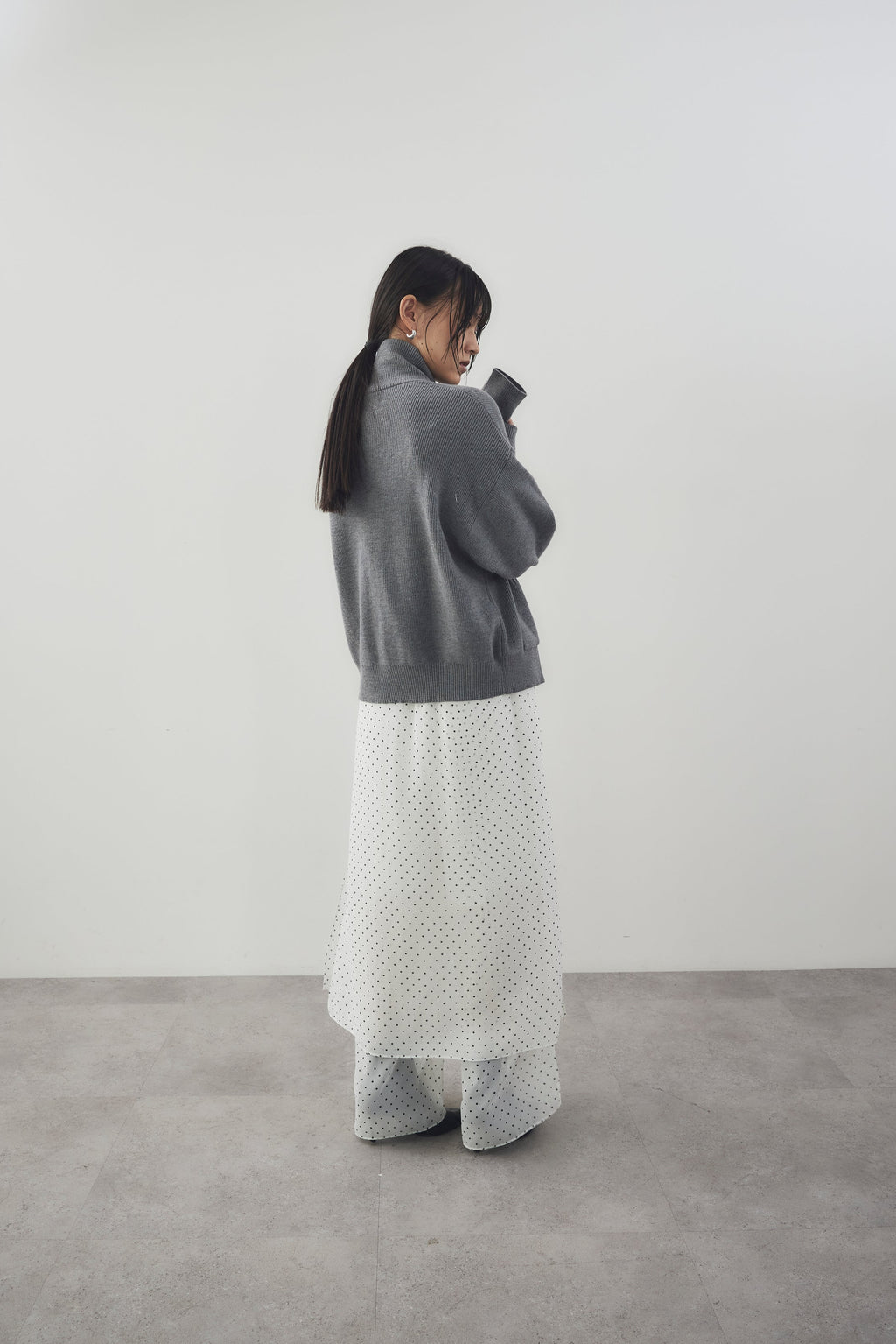 Sheer dot layered pants