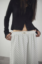 Sheer dot layered pants