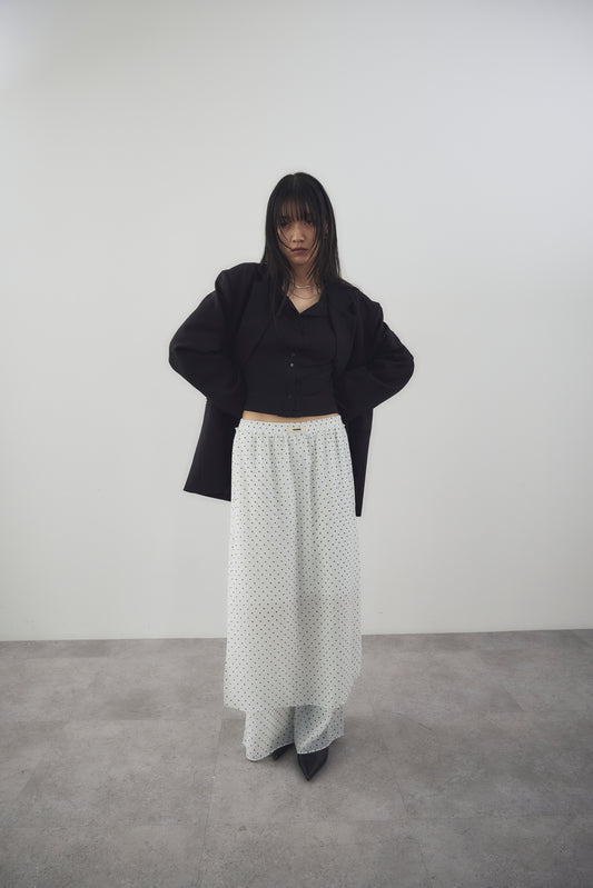 Sheer dot layered pants