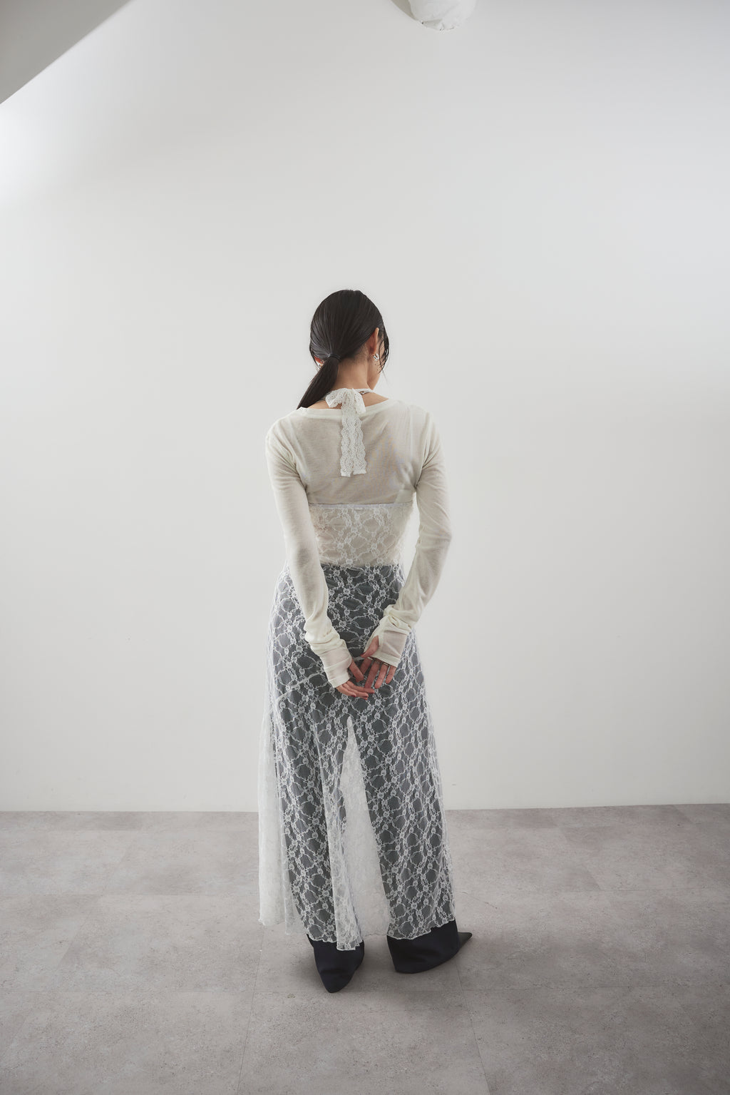 Halter neck lace dress