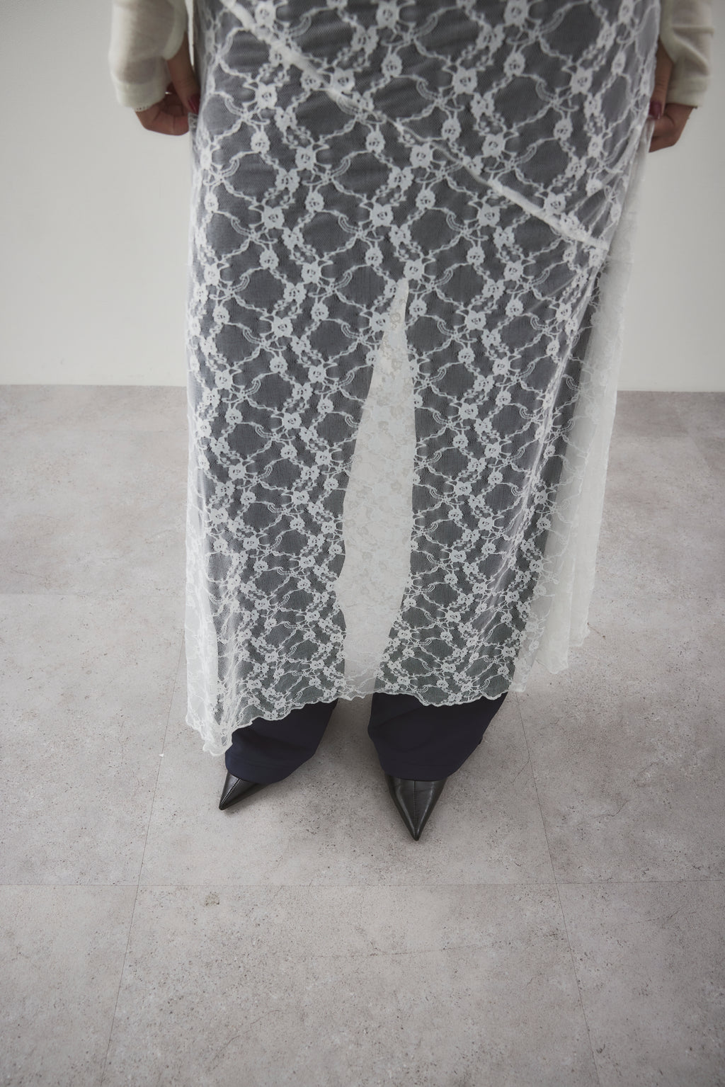 Halter neck lace dress