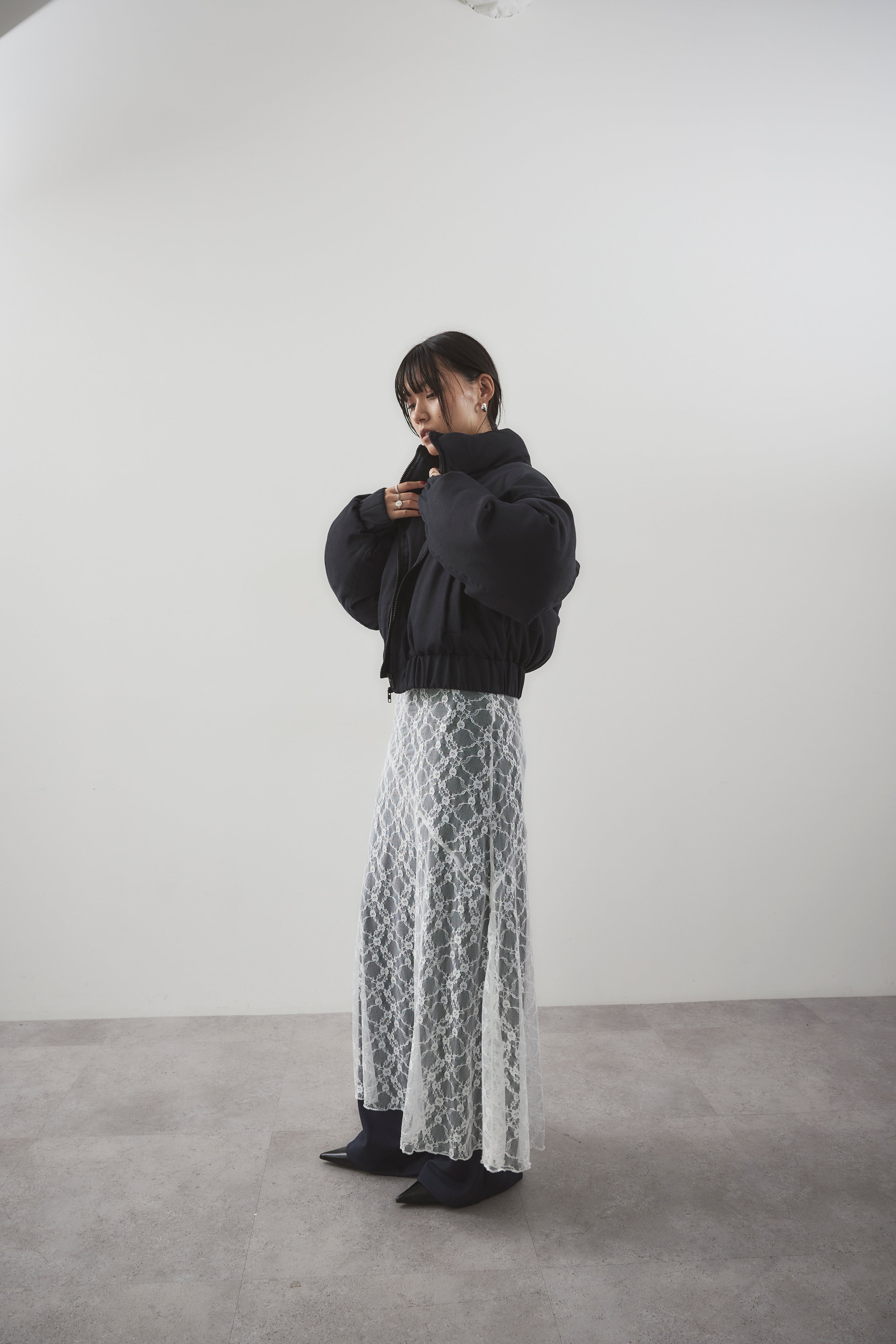 Halter neck lace dress