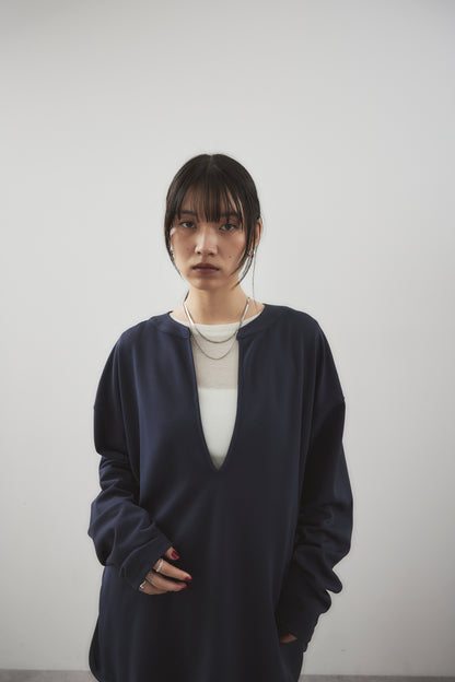 Deep slit neck tops