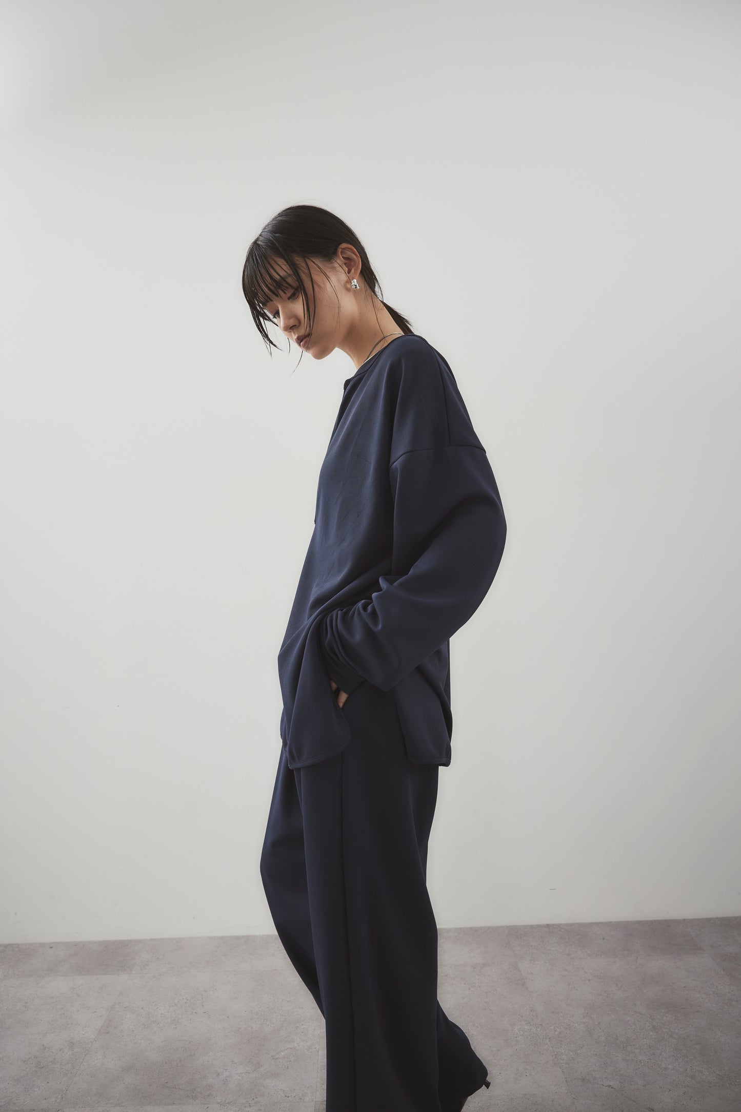 Deep slit neck tops