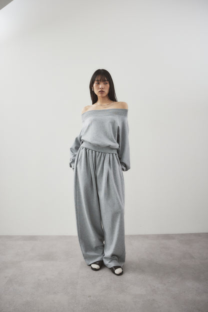 Sweat touch tuck pants