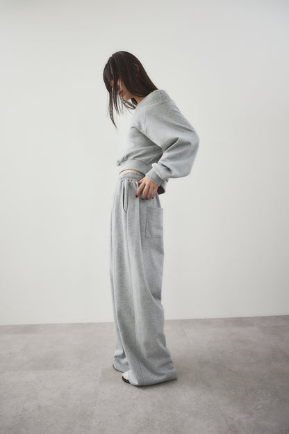 Sweat touch tuck pants