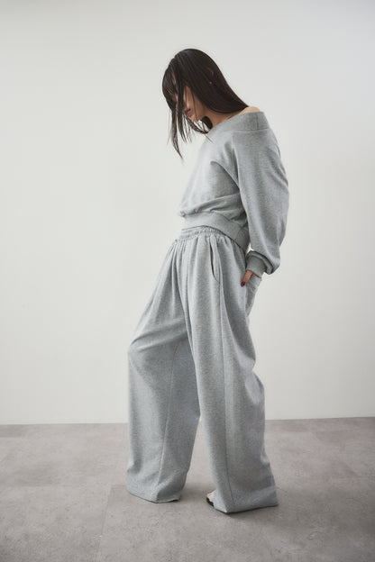 Sweat touch tuck pants