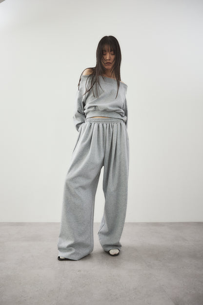 Sweat touch tuck pants