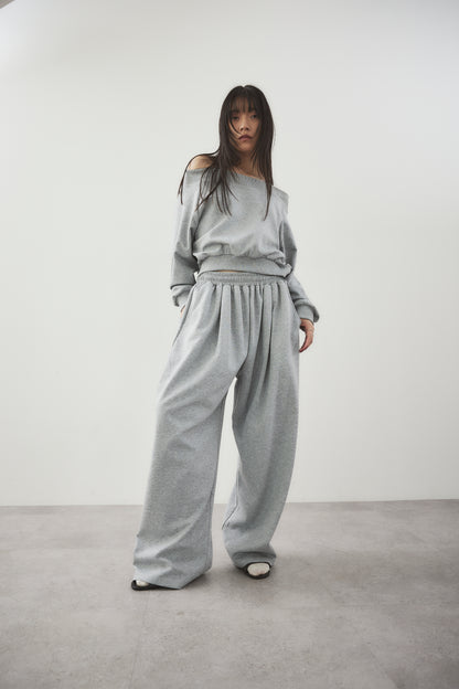 Sweat touch tuck pants