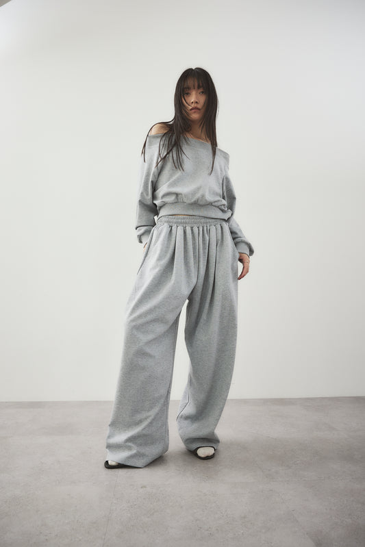 Sweat touch tuck pants