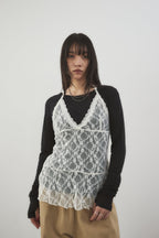 Halter neck lace top